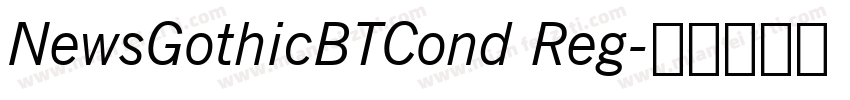 NewsGothicBTCond Reg字体转换